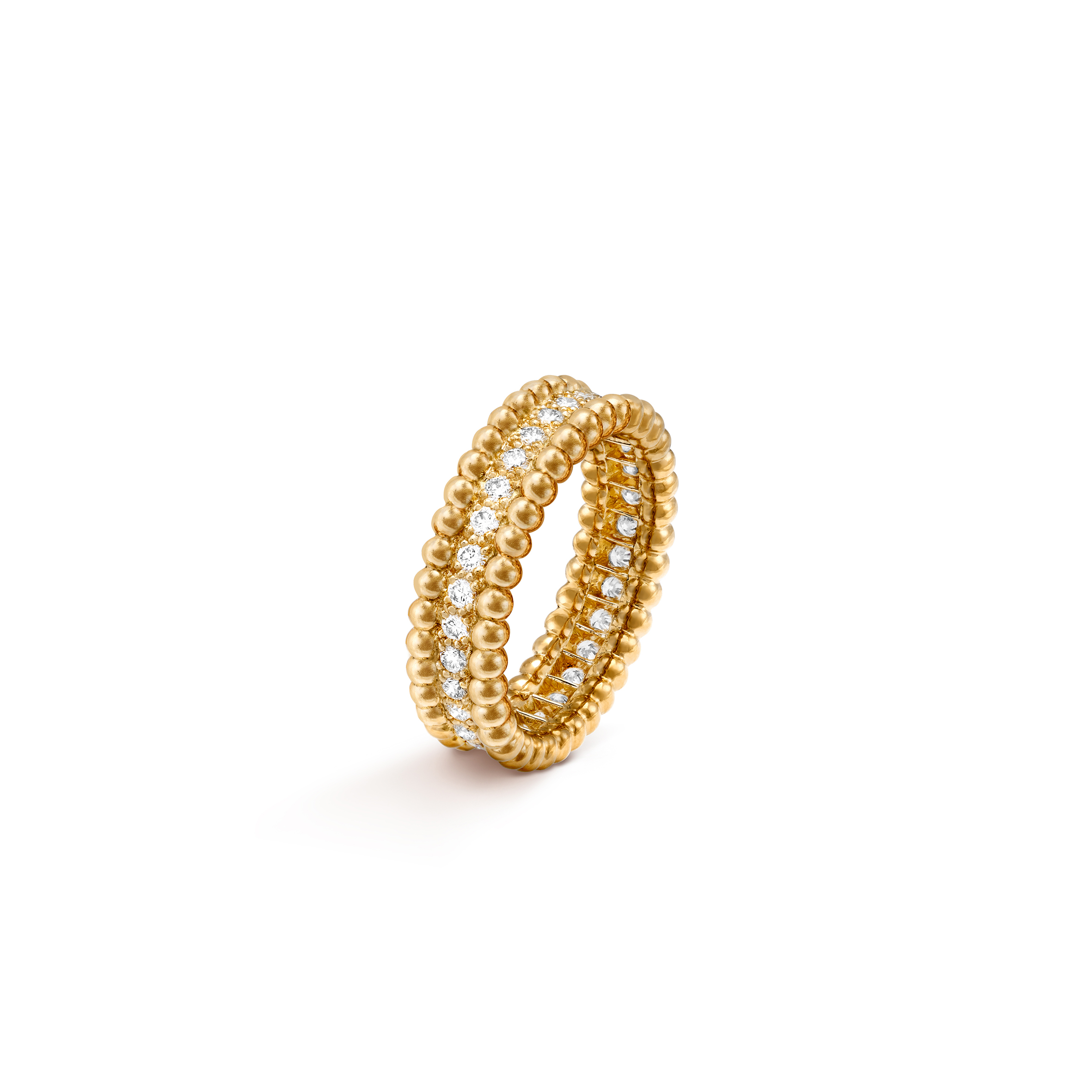 VAN CLEEF ARPELS PERLÉE DIAMONDS RING, 1 ROW - YELLOW GOLD, DIAMOND  VCARP4E100